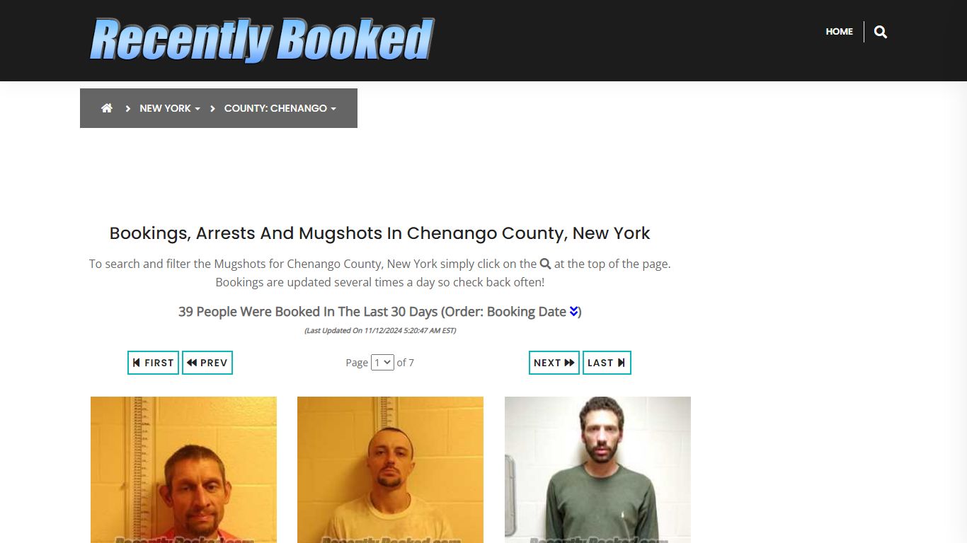 Bookings, Arrests and Mugshots in Chenango County, New York